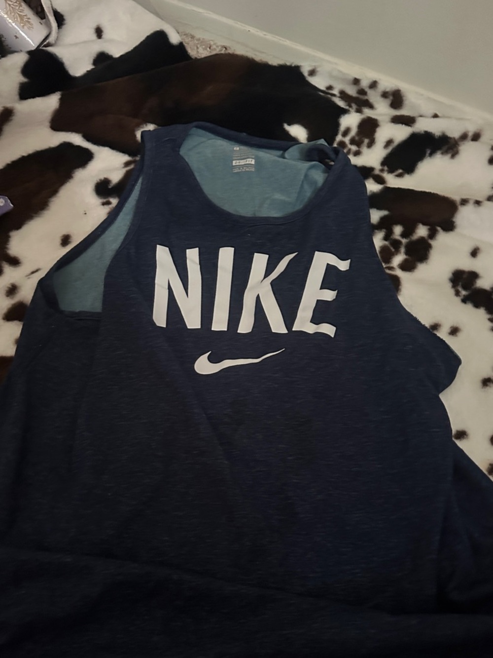 Nike Dark Blue Tank with White Logo